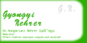 gyongyi nehrer business card